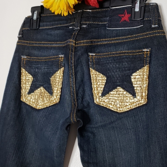Peoples Liberation Jeans Bella Star Anthropologie Gold Star Luxury Long Bohemian - Picture 10 of 16